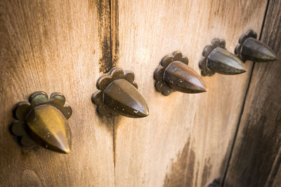 Close-up of closed door