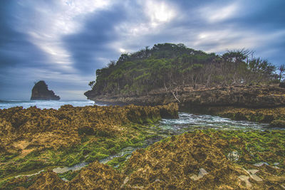 Scenic view of sea against sky