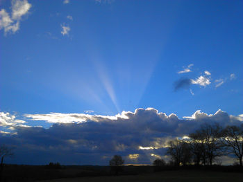 Scenic view of landscape against cloudy sky