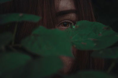 Close-up of young woman