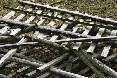 Full frame shot of old metal structure