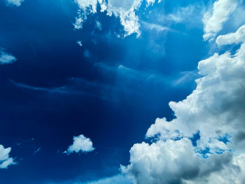 Low angle view of clouds in sky