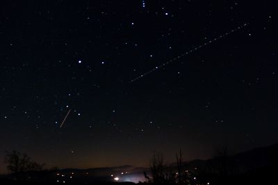 Low angle view of star field against sky at night