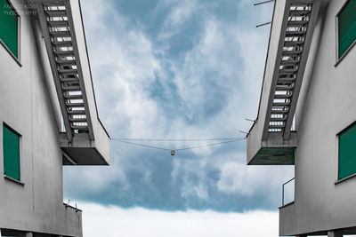 Low angle view of buildings against sky