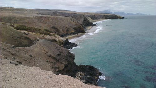 High angle view of beach