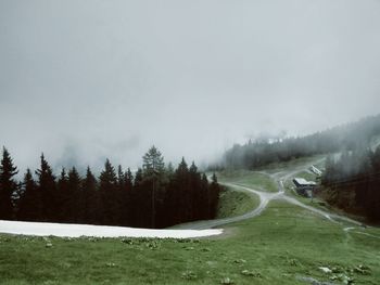 Road passing through landscape