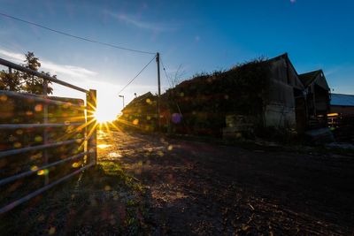 Road at sunset