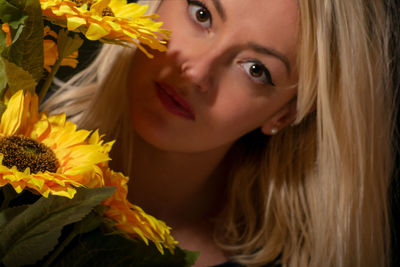 Close-up portrait of woman