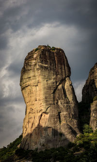 The view on one of the most amazing sceneries in greece. meteora rocks seen after a storm. 