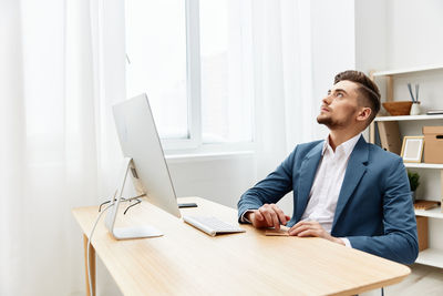 Business colleagues working at office