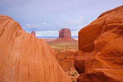 Rocky landscape against the sky