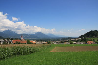 View of landscape against cloudy sky