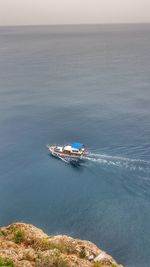 High angle view of sea against sky