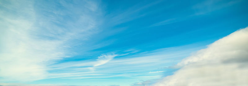 Low angle view of clouds in blue sky