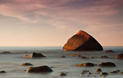 Rocks in calm sea
