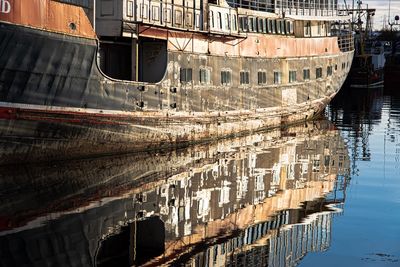 Reflection of buildings in water