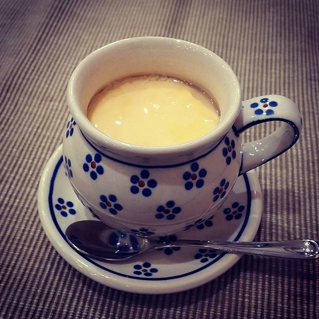 indoors, food and drink, table, still life, drink, coffee cup, high angle view, freshness, spoon, refreshment, coffee - drink, plate, saucer, cup, close-up, food, directly above, coffee, no people, sweet food