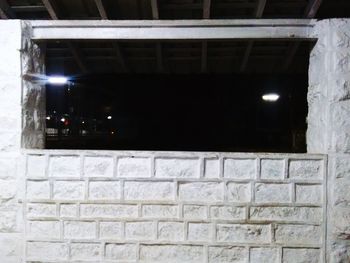 View of illuminated building at night