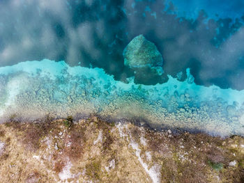 Underwater view of sea waves