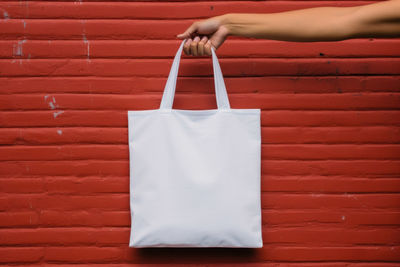 Cropped hand of woman holding gift box