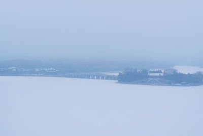 Scenic view of snow against sky