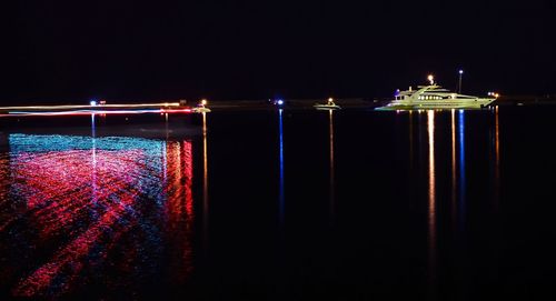 Illuminated built structure at night