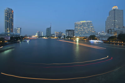 Illuminated city at night