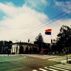 Road against cloudy sky