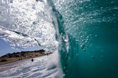 Close-up of waves in sea