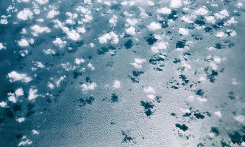 Aerial view of clouds over sea