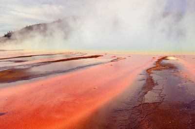 Geyser at yellowstone national park