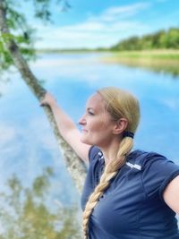 Woman in a lake
