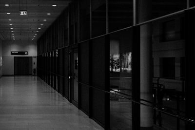 Empty corridor of building