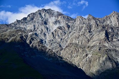 Panoramic view of snowcapped mountains against sky