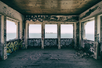 Interior of abandoned building