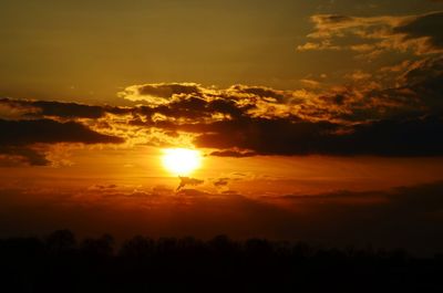 Sunset over landscape