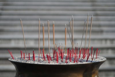 Incense sticks in temple