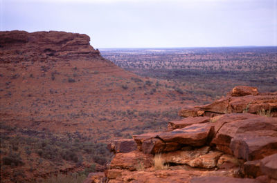 Scenic view of kings canyon against sky