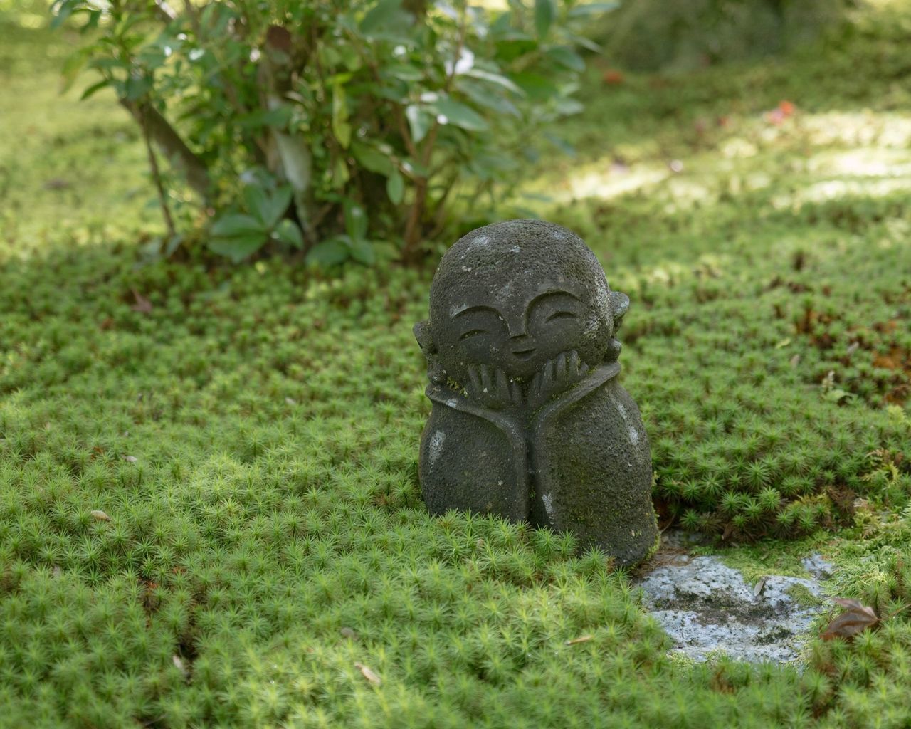 grass, human representation, green color, no people, statue, nature, sculpture, day, outdoors, close-up