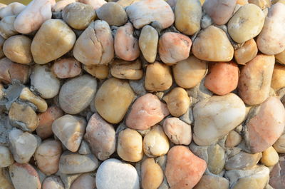 Full frame shot of pebbles for sale at market