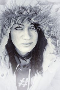 Close-up portrait of young woman