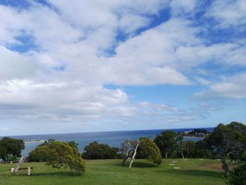 Scenic view of sea against sky