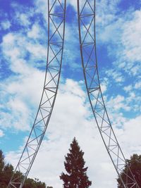 Low angle view of trees against sky