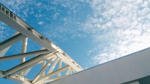 Low angle view of bridge against sky