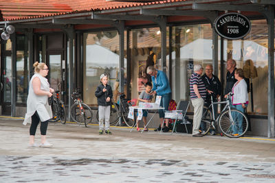 People on bicycle