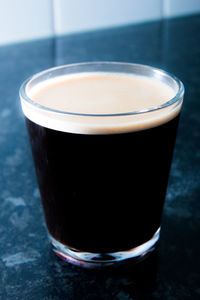 Close-up of coffee on table
