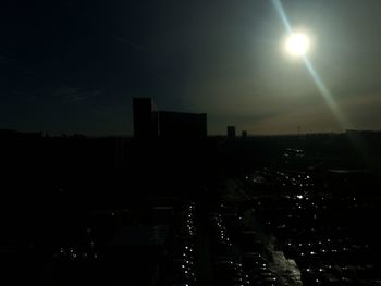 View of buildings at sunset