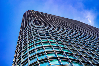 Low angle view of modern building against sky