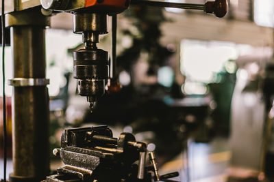 Close-up of machine part