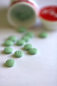 Close-up of pills for hypertension